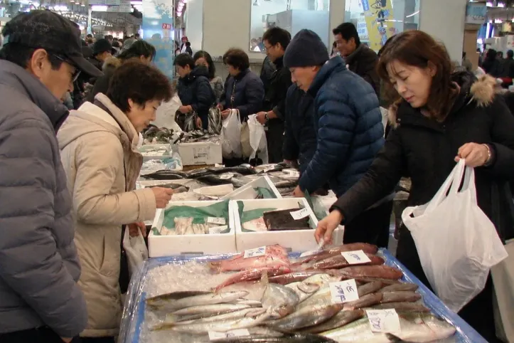 나가하마 선어시장 여행 추천 - 메고지고