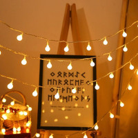 캠핑전구 LED 줄조명 파티라이트 야외 무드등 스트링라이트 알전구 앵두전구 96구 9.5m